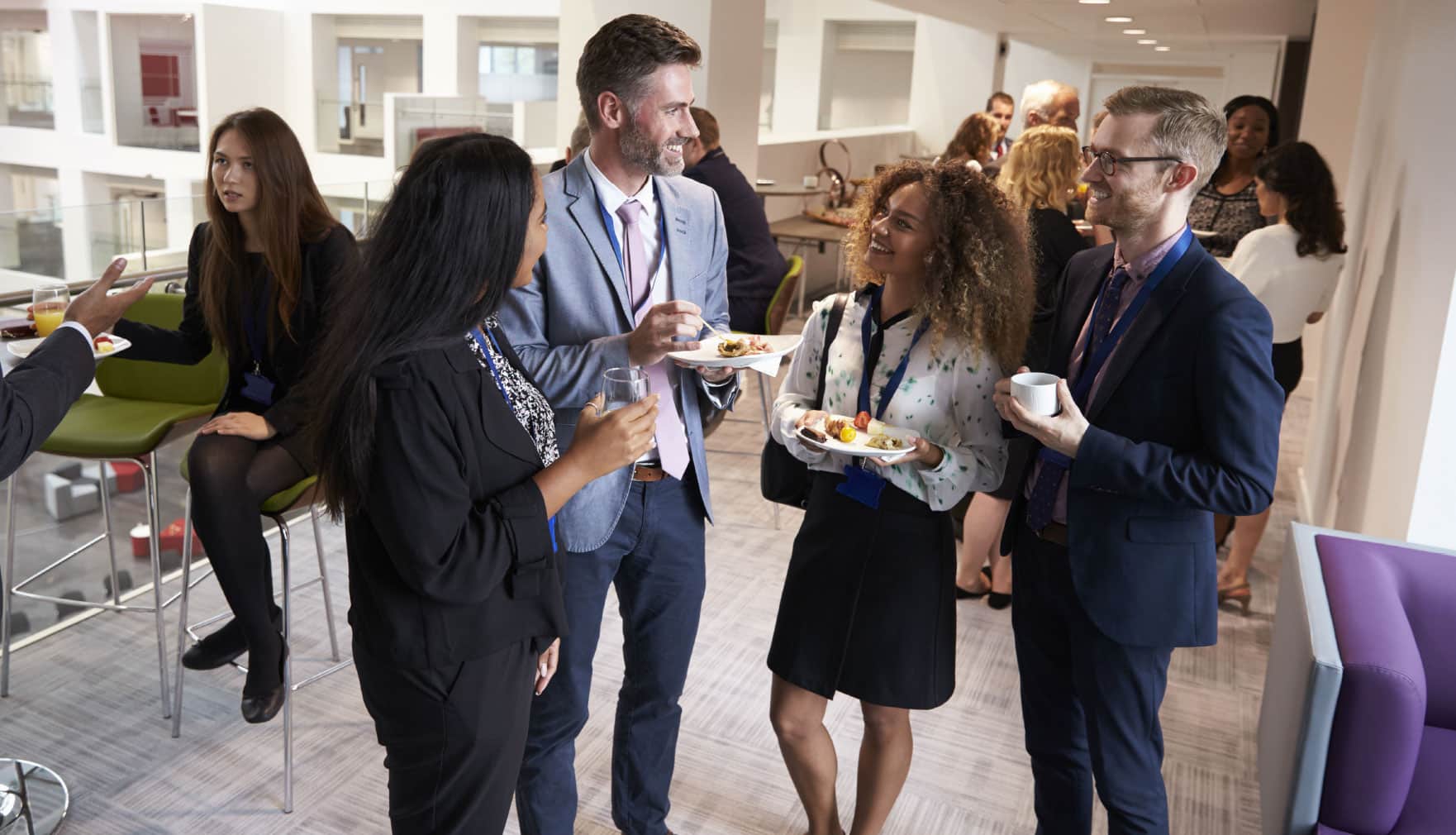 Networking event people mingling