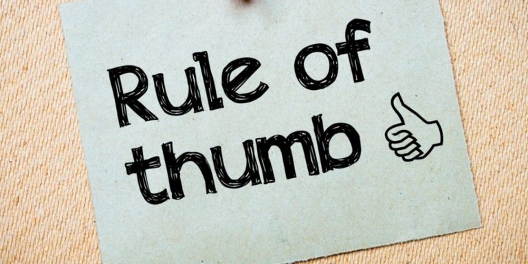 rule of thumb sign in business valuation context
